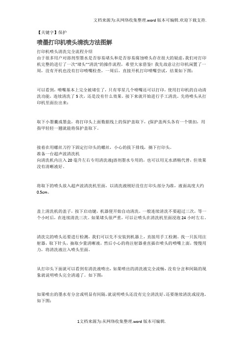 【保护】打印机喷头清洗图解