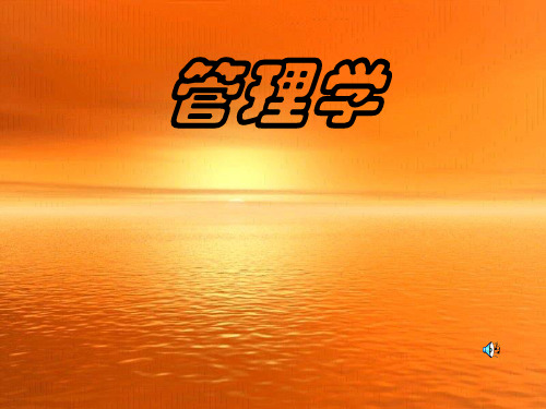 管理学  精品课件