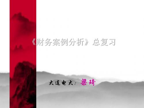 《财务案例分析》总复习
