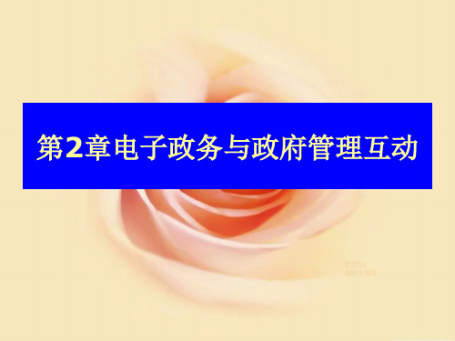 电子政务-运营理念与政府管理方式