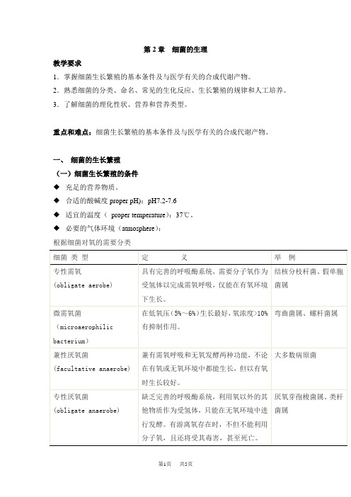 初中八年级(初二)生物3.细菌的生理