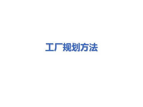 工厂规划流程PPT课件