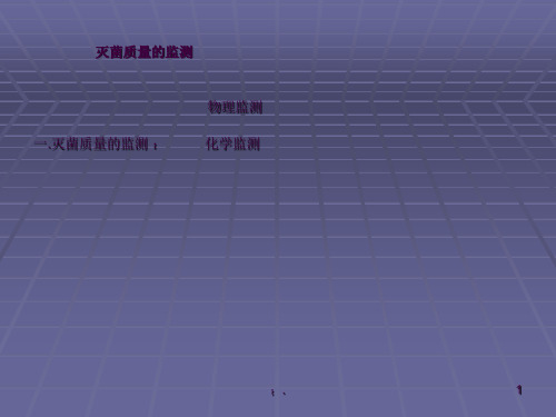 压力蒸汽灭菌器的监测方法ppt课件