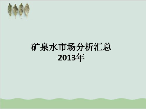 矿泉水市场分析汇总PPT课件(33页)