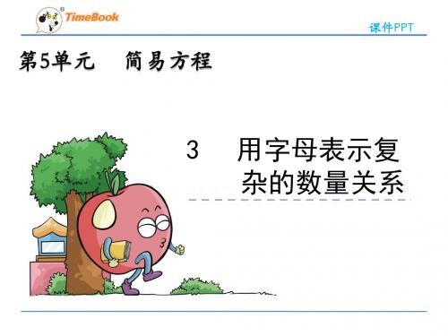 人教版五年级数学上册ppt课件-第5单元-5.3 用字母表示复杂的数量关系