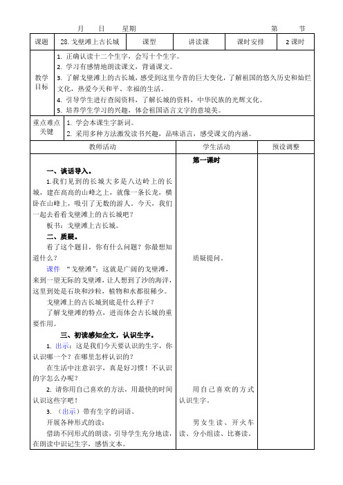 28、戈壁滩上古长城