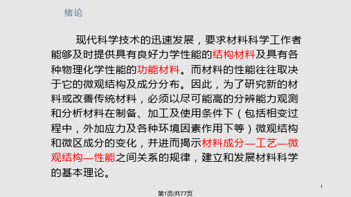 透射电子显微分析在材料科学分析技术中的应用PPT课件