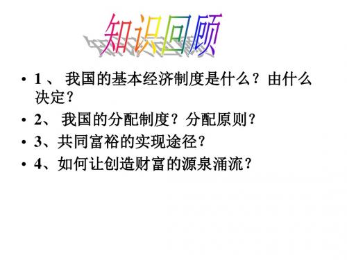 九年级政治《学会合理消费》课件