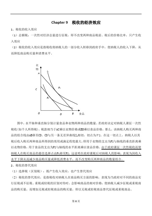 财政学笔记 Chapter9