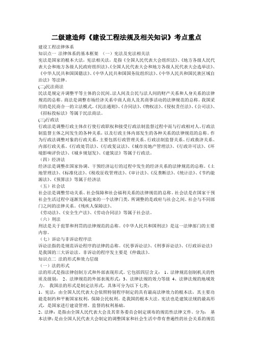 法规考点重点