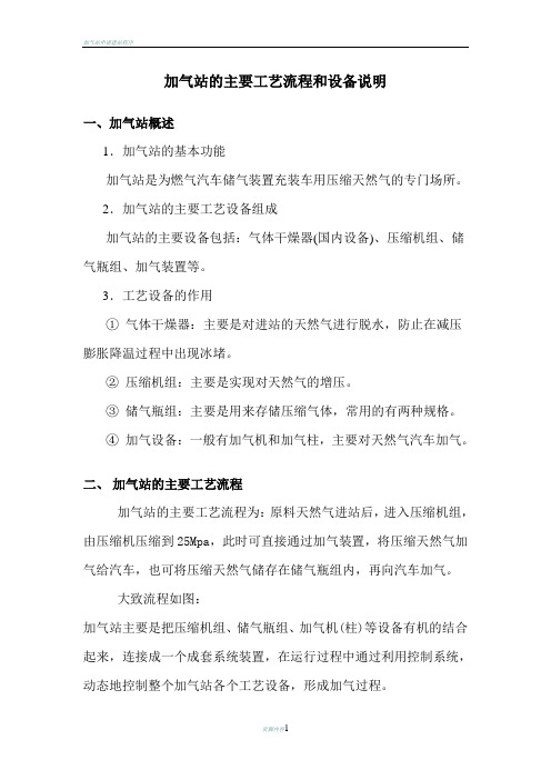 加气站的主要工艺流程