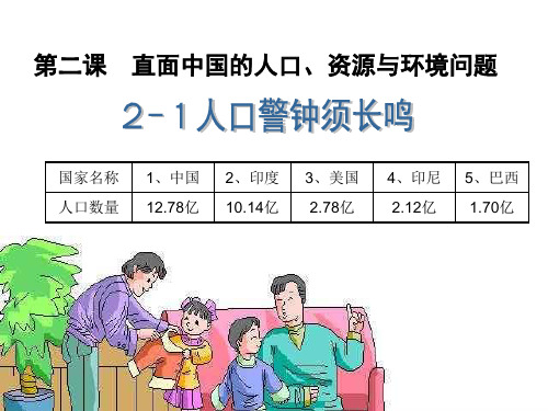 人口警钟须长鸣PPT教学课件