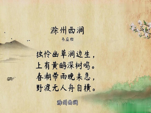 滁州西涧_诗词鉴赏_唐_韦应物