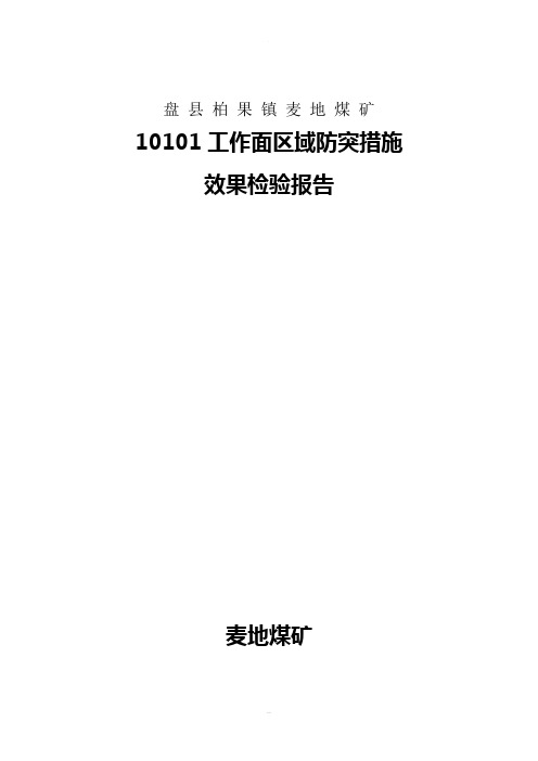 区域防突措施效果检验报告