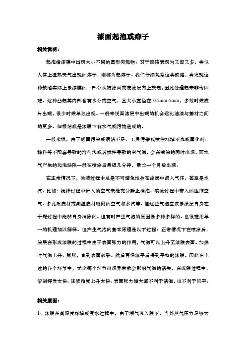 推荐-漆面起泡和痱子 精品