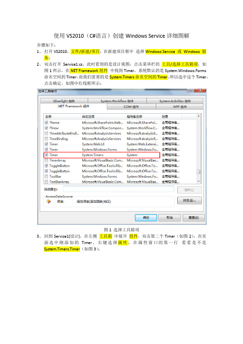 使用VS2010创建Windows Service