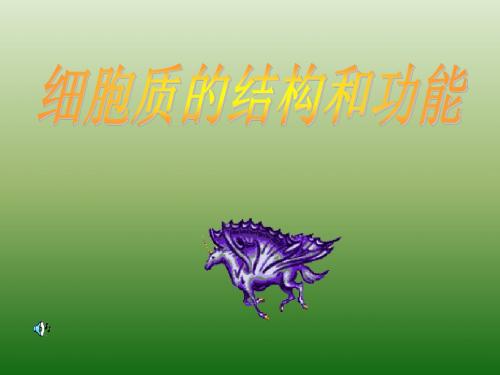 高一生物细胞质的结构和功能2