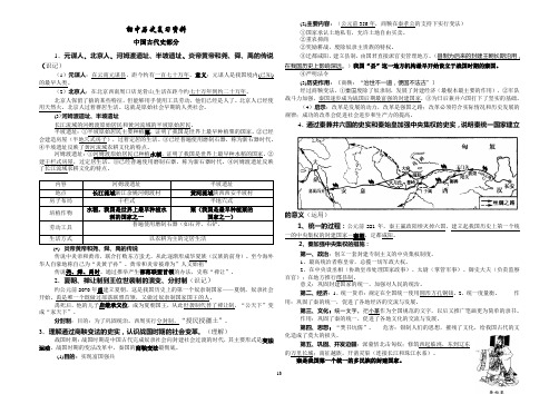 七年级历史知识点全册复习资料.doc