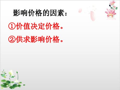 人教版_价格变动的影响精讲课件PPT