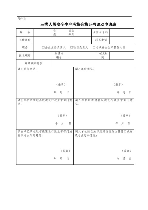 建筑业企业三类人员调动程序