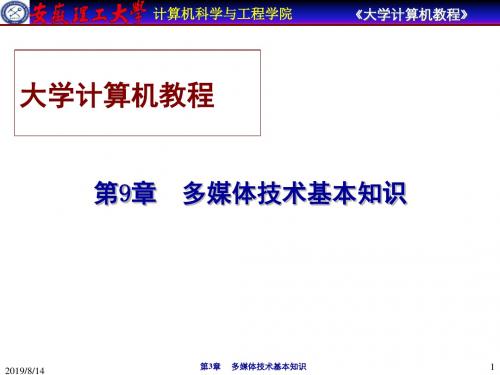 大学计算机教程第9章 多媒体技术基础