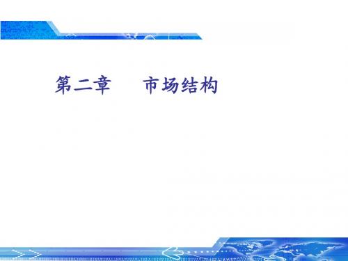 第二章 市场结构