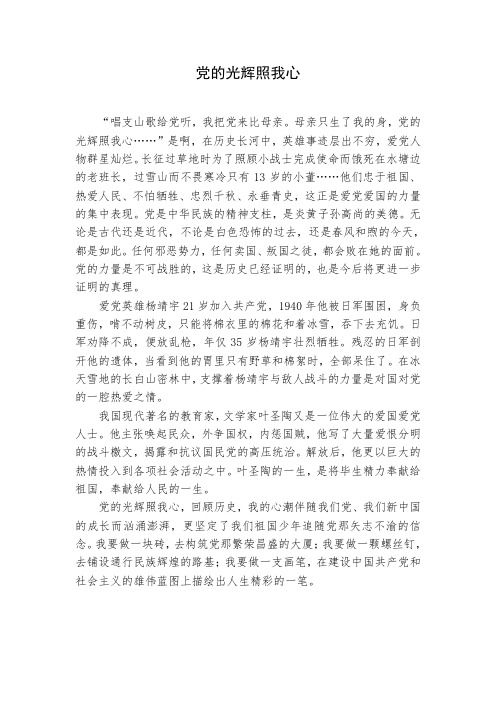 党的光辉照我心