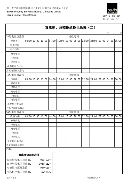 024-直流屏巡检表 (二)