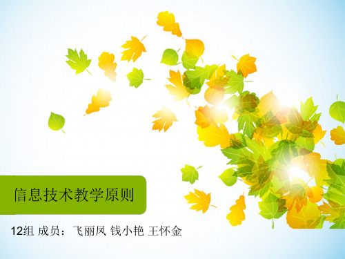 信息技术教学原则