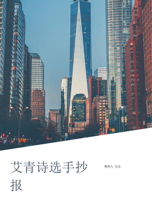 整理艾青诗选手抄报_连云港市2019年中小学语文英语