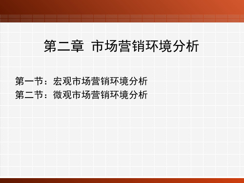 第二章：市场营销环境分析