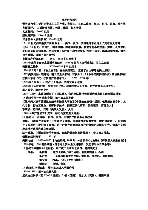 超级简版世界史大事年表