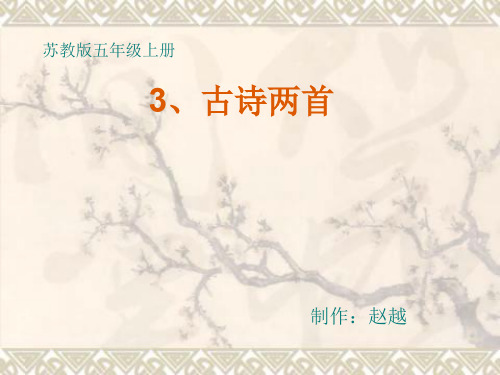 五年级上册古诗两首寻隐者不遇所见苏教版