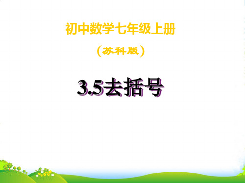 苏科七年级数学上册《去括号》课件(共19张PPT)