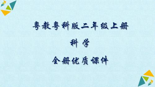 粤教粤科版科学二年级上册全册课件
