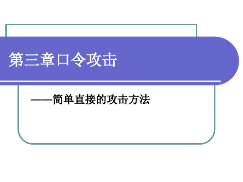 第3章 口令攻击