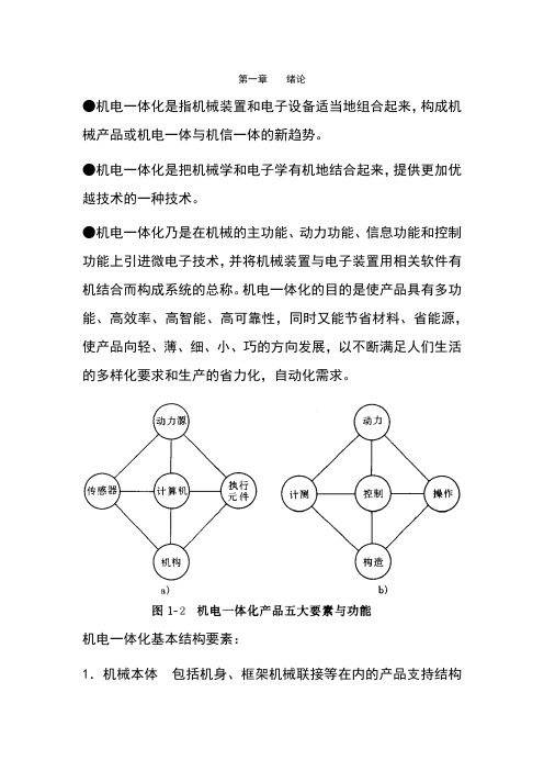 机电一体化基础知识考试复习总结