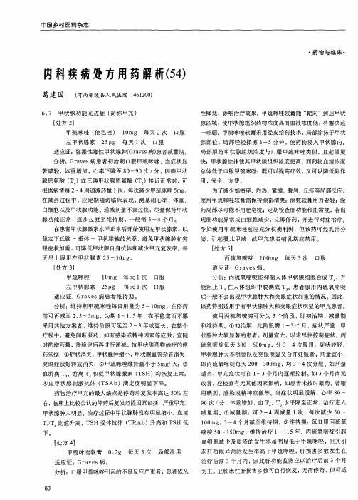 内科疾病处方用药解析(54)
