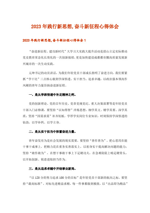 2023年践行新思想,奋斗新征程心得体会_1