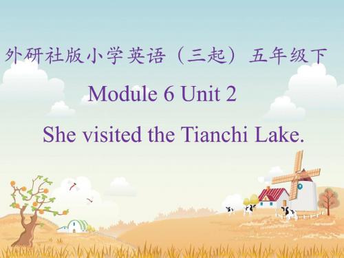 五年级下册英语课件-M6U2  She visited the Tianchi Lake.｜外研社(三起)(共34张PPT)