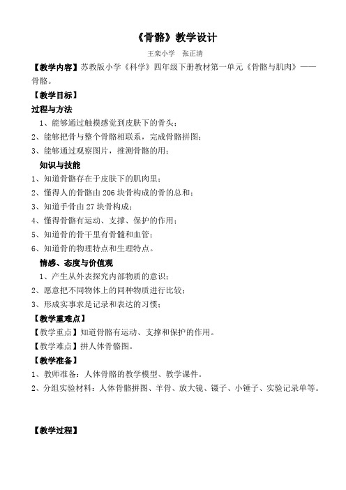 《骨骼》教学设计