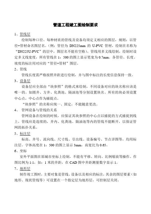 市政竣工图绘制要求