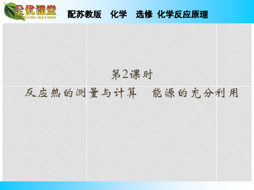 高中化学 专题1 第1单元 第2课时 反应热的测量与计算 能源的充分利用同步导学课件 苏教版选修4