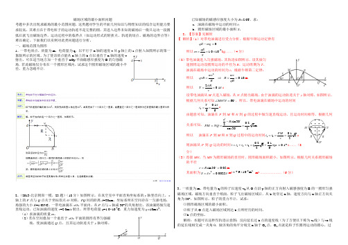 磁场区域的最小面积问题201409