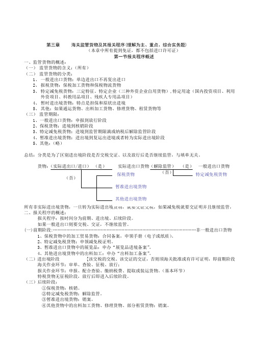 (报关单证)海关监管及其报关程序