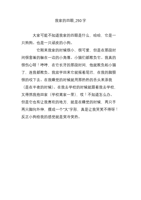 我家的四眼_250字