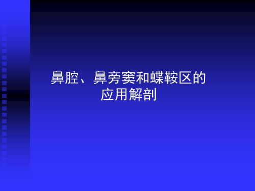 基础医学人体解剖学鼻腔鼻旁窦和蝶鞍区应用解剖PPT课件