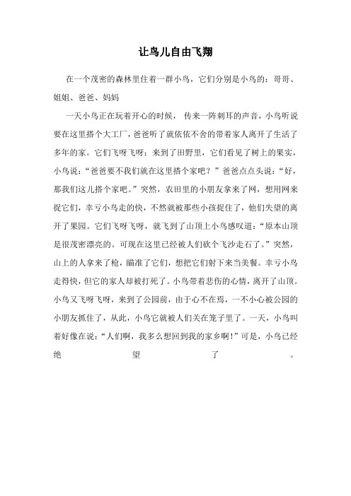 让鸟儿自由飞1