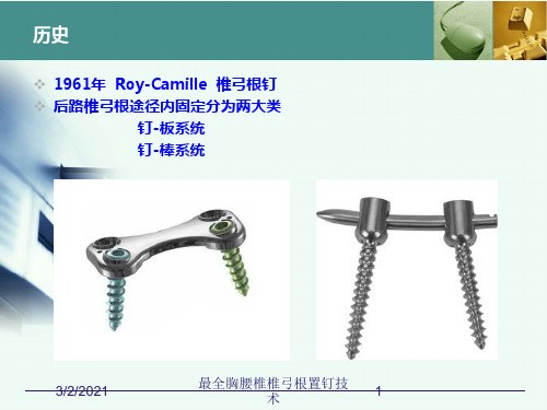 最全胸腰椎椎弓根置钉技术培训课件
