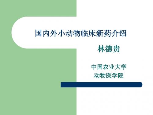 国内外小动物临床新药介绍